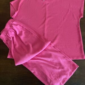 Scarlett Pink Ribbed Women's Set
